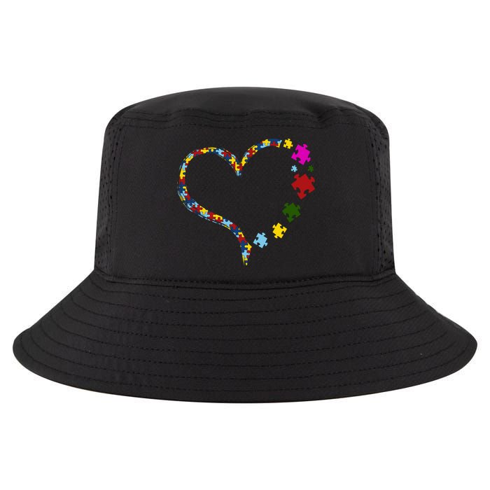 Autism Heart Puzzle Piece Cool Comfort Performance Bucket Hat