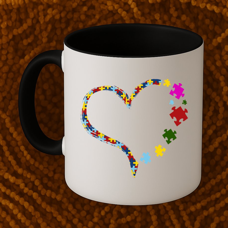 Autism Heart Puzzle Piece Mug