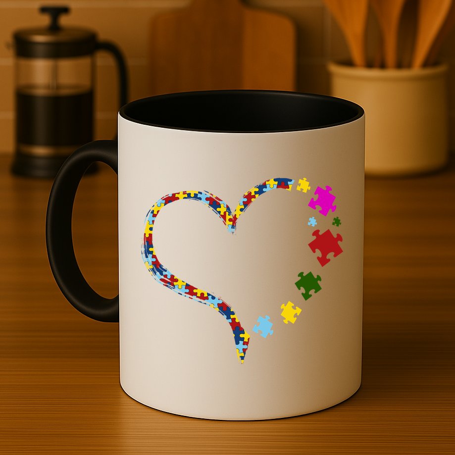 Autism Heart Puzzle Piece Mug
