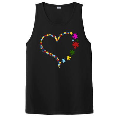 Autism Heart Puzzle Piece PosiCharge Competitor Tank