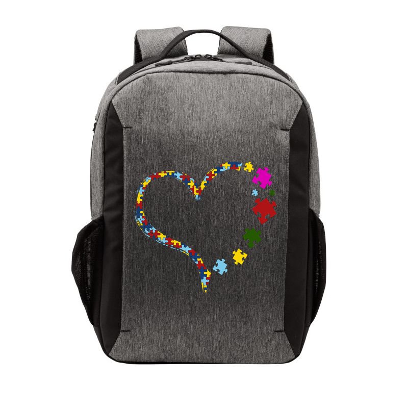 Autism Heart Puzzle Piece Vector Backpack