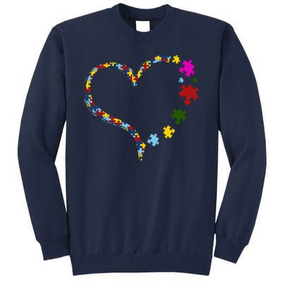 Autism Heart Puzzle Piece Tall Sweatshirt