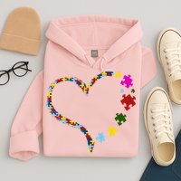Autism Heart Puzzle Piece Hoodie