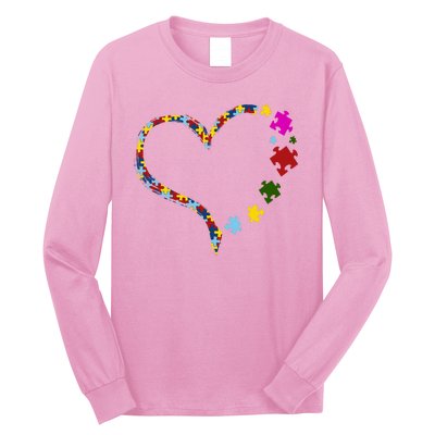 Autism Heart Puzzle Piece Long Sleeve Shirt