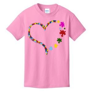 Autism Heart Puzzle Piece Kids T-Shirt