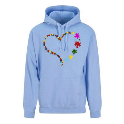 Autism Heart Puzzle Piece Unisex Surf Hoodie