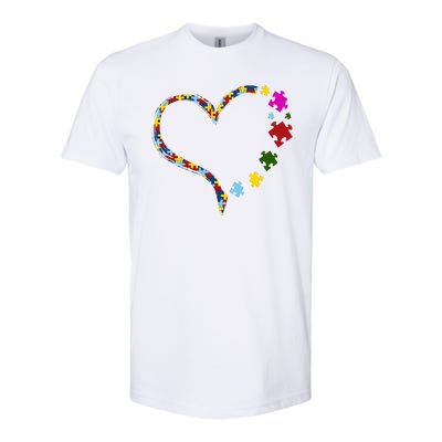 Autism Heart Puzzle Piece Softstyle CVC T-Shirt