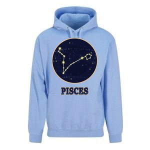 Ascendant Horoscope Pisces Zodiac Sign Constellation Fish Great Gift Unisex Surf Hoodie