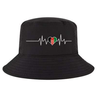 Afghanistan Heart Pulse Flag Cool Comfort Performance Bucket Hat