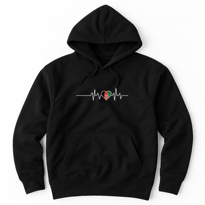 Afghanistan Heart Pulse Flag Hoodie