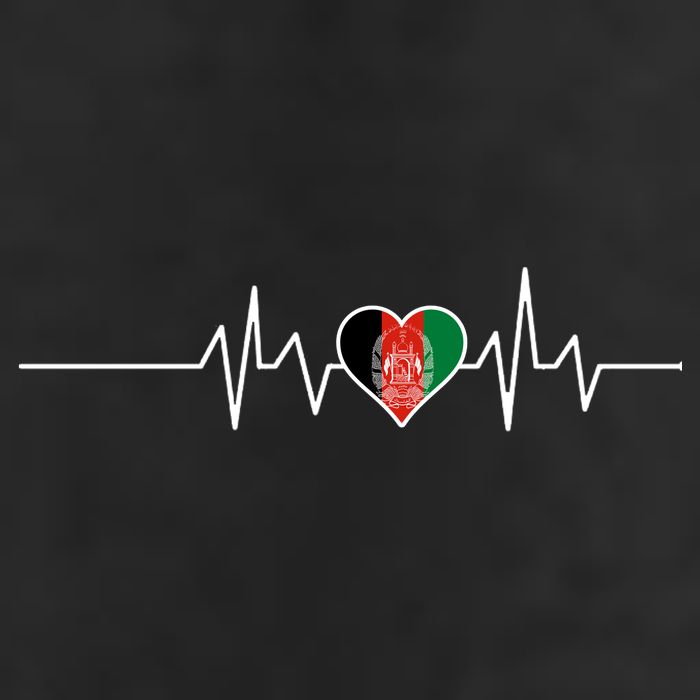Afghanistan Heart Pulse Flag Adult Drive Performance Visor