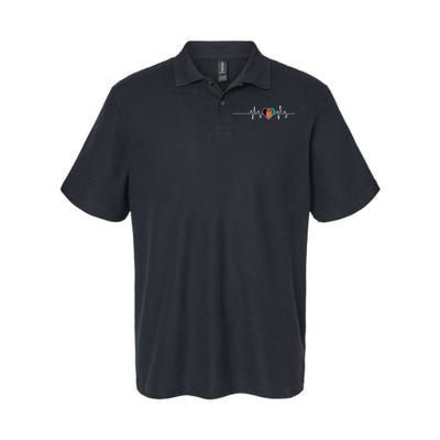 Afghanistan Heart Pulse Flag Softstyle Adult Sport Polo