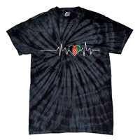 Afghanistan Heart Pulse Flag Tie-Dye T-Shirt