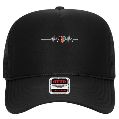 Afghanistan Heart Pulse Flag Trucker Hat