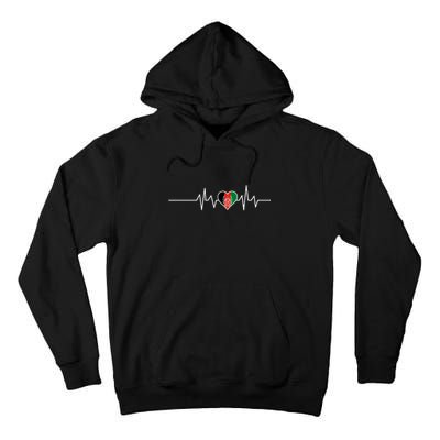 Afghanistan Heart Pulse Flag Tall Hoodie