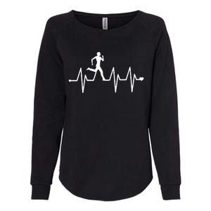 Athletics Heartbeat Pulse Funny Running Womens California Wash Sweatshirt