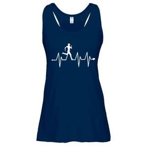 Athletics Heartbeat Pulse Funny Running Ladies Essential Flowy Tank