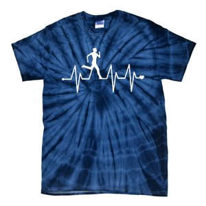 Athletics Heartbeat Pulse Funny Running Tie-Dye T-Shirt