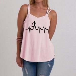 Athletics Heartbeat Pulse Funny Running Women's Strappy Tank