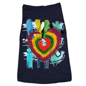 Abstract Heart Painterly Valentine Abstract Art Doggie Tank