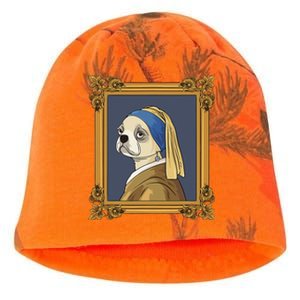 Art History Pug Fine Arts Vermeer Design for Art Lover Kati - Camo Knit Beanie