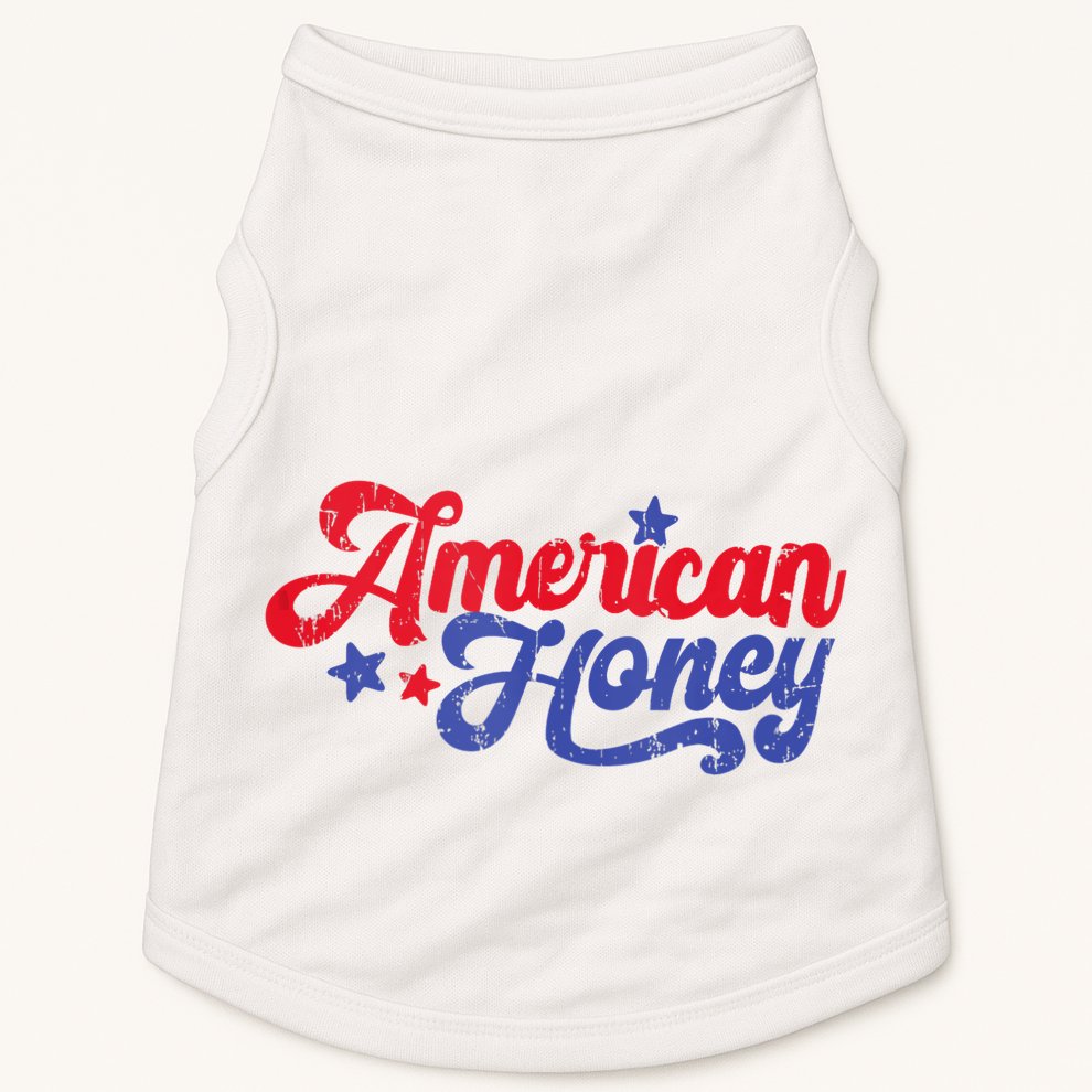 American Honey Patriot Western 4th Of July Independence Doggie Tank