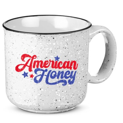 American Honey Patriot Western 4th Of July Independence 15oz Campfire Ceramic Mug