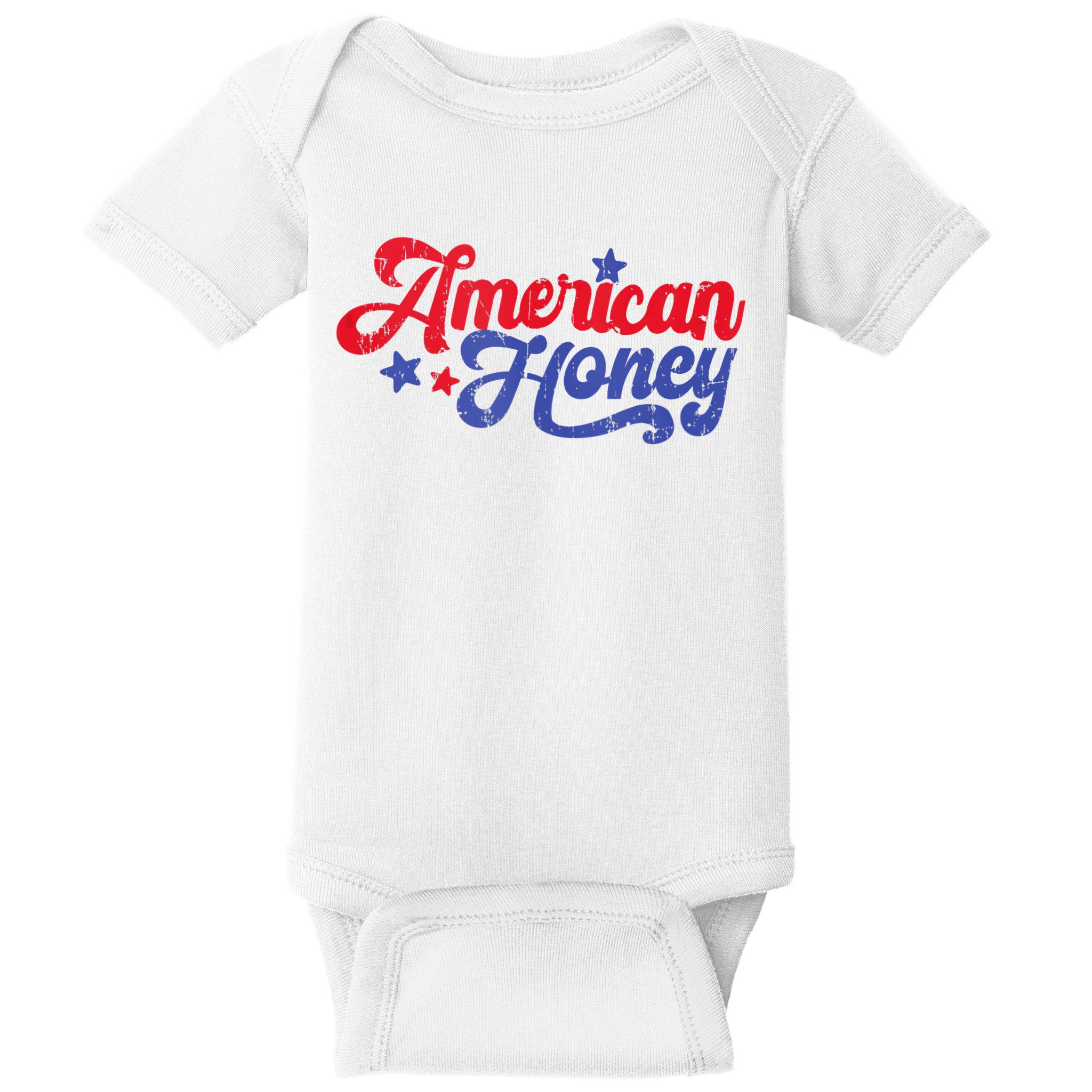 American Honey Patriot Western 4th Of July Independence Baby Bodysuit