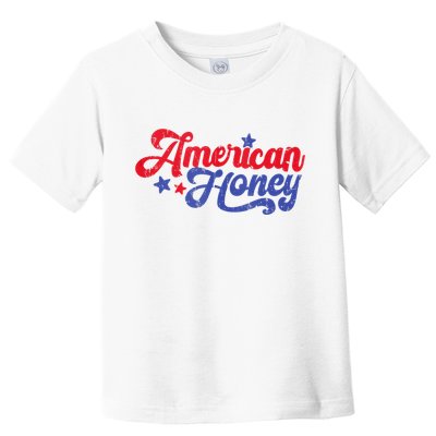 American Honey Patriot Western 4th Of July Independence Toddler T-Shirt