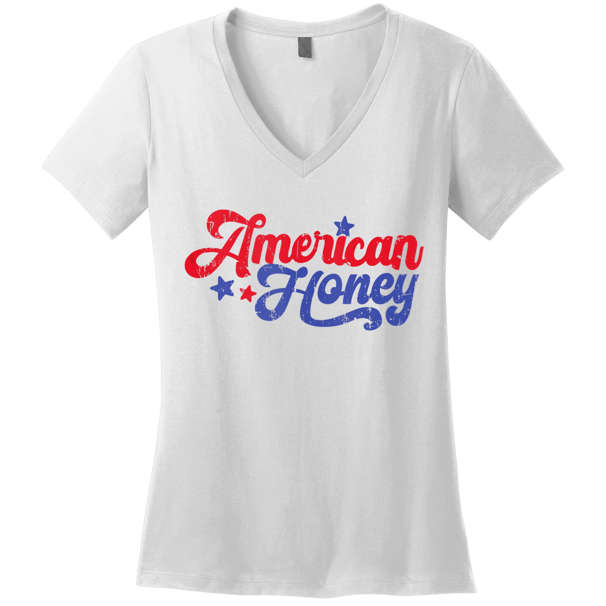 American Honey Patriot Western 4th Of July Independence Women's V-Neck T-Shirt