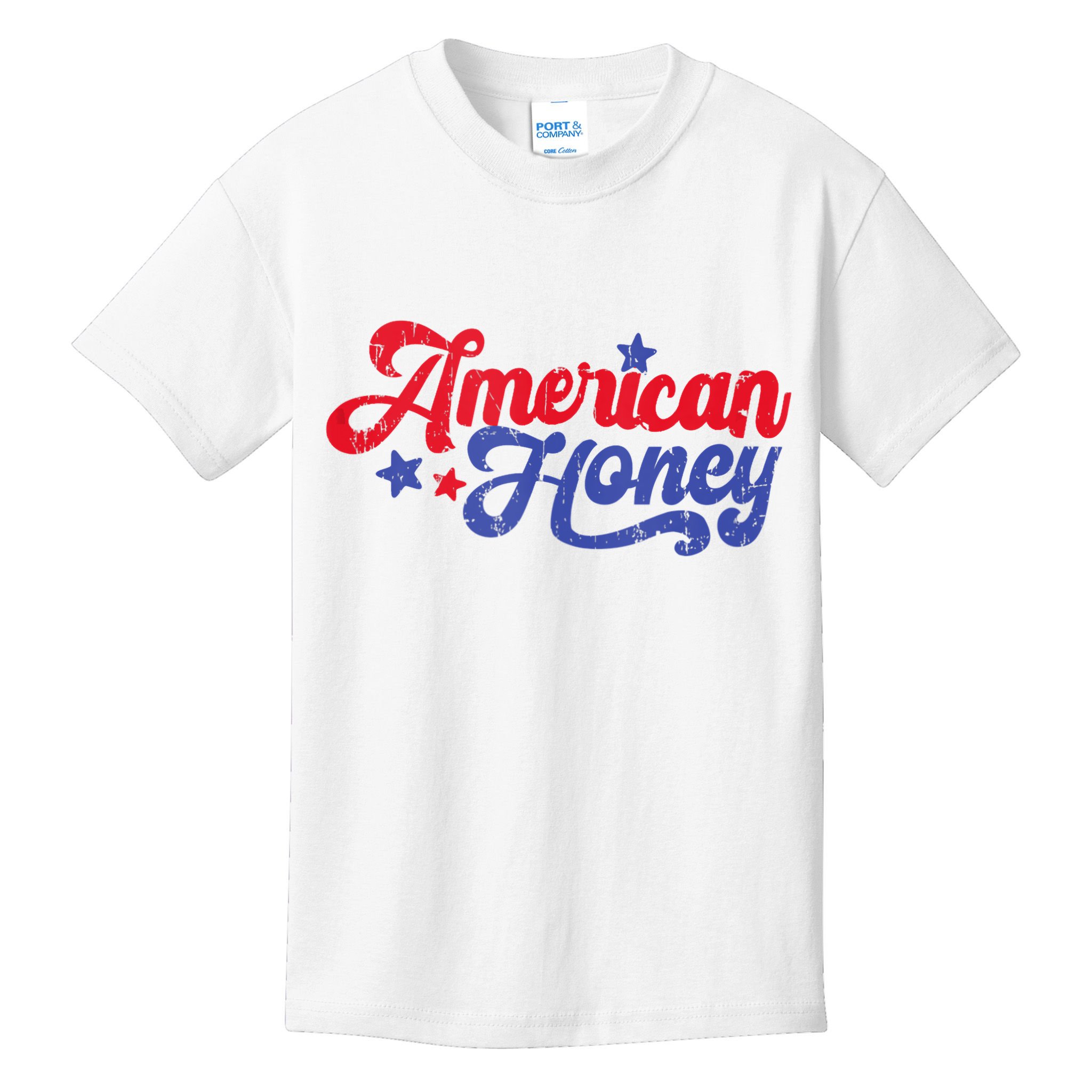 American Honey Patriot Western 4th Of July Independence Kids T-Shirt