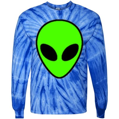 Alien Head Pocket Patch Area 51 Cool Gift Tie-Dye Long Sleeve Shirt