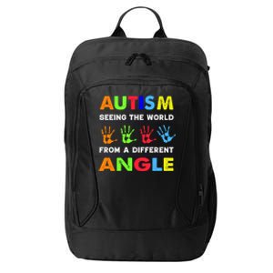 Autism Hand Prints Seeing The World From A Different Angle City Backpack