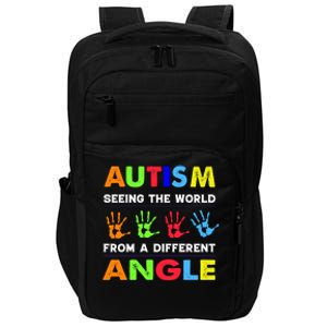 Autism Hand Prints Seeing The World From A Different Angle Impact Tech Backpack