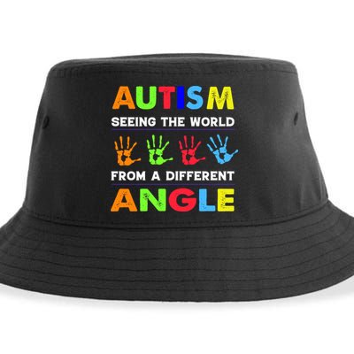 Autism Hand Prints Seeing The World From A Different Angle Sustainable Bucket Hat