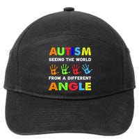 Autism Hand Prints Seeing The World From A Different Angle 7-Panel Snapback Hat
