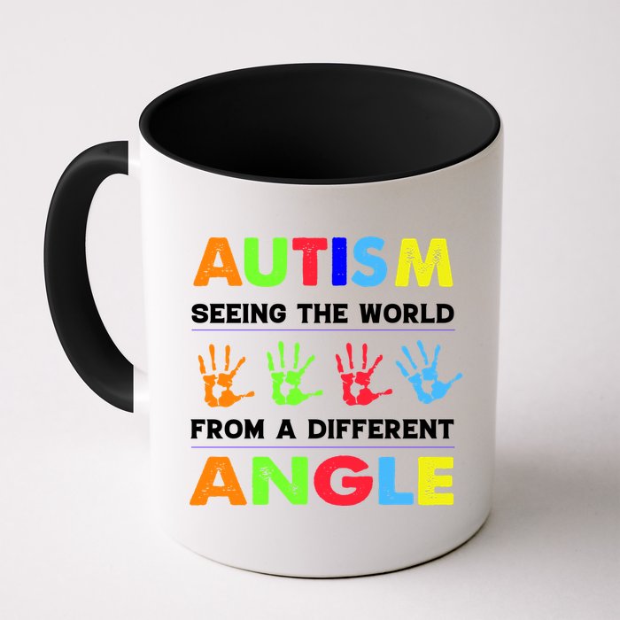 Autism Hand Prints Seeing The World From A Different Angle Mug