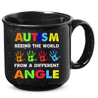 Autism Hand Prints Seeing The World From A Different Angle 15oz Campfire Ceramic Mug