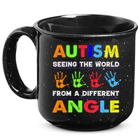 Autism Hand Prints Seeing The World From A Different Angle 15oz Campfire Ceramic Mug