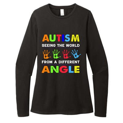 Autism Hand Prints Seeing The World From A Different Angle Womens CVC Long Sleeve Shirt