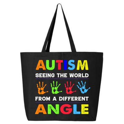 Autism Hand Prints Seeing The World From A Different Angle 25L Jumbo Tote
