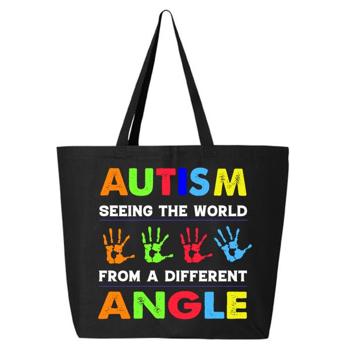 Autism Hand Prints Seeing The World From A Different Angle 25L Jumbo Tote