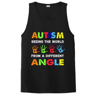 Autism Hand Prints Seeing The World From A Different Angle PosiCharge Competitor Tank