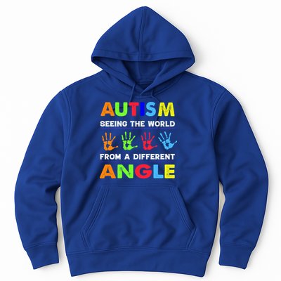 Autism Hand Prints Seeing The World From A Different Angle Hoodie
