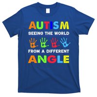 Autism Hand Prints Seeing The World From A Different Angle T-Shirt