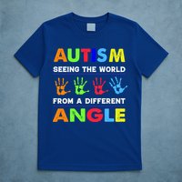 Autism Hand Prints Seeing The World From A Different Angle T-Shirt