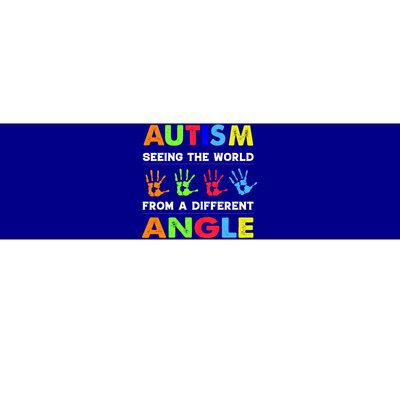 Autism Hand Prints Seeing The World From A Different Angle Bumper Sticker