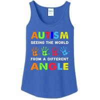 Autism Hand Prints Seeing The World From A Different Angle Ladies Essential Tank