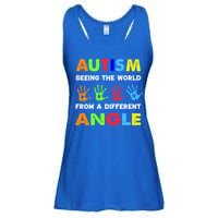 Autism Hand Prints Seeing The World From A Different Angle Ladies Essential Flowy Tank