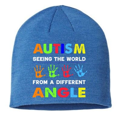 Autism Hand Prints Seeing The World From A Different Angle Sustainable Beanie